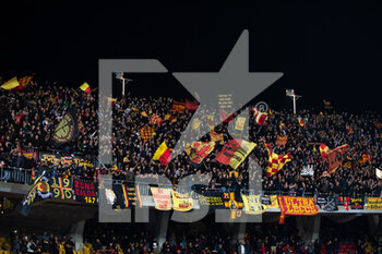 2022-11-10 - Lecce’s fans during the Italian championship Serie A football match between US Lecce and Atalanta BC on November 9, 2022 at Stadio Via del Mare “Ettore Giardiniero” in Lecce, Italy - FOOTBALL - ITALIAN CHAMP - LECCE V ATALANTA - ITALIAN SERIE A - SOCCER