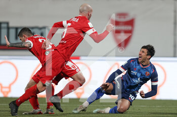 2022-01-16 - Manuel De Luca (AC Perugia Calcio 1905) scores his side's first goal of the match with a penalty kickRyder Matos (AC Perugia Calcio 1905) gets fouled in the penalty area - AC MONZA VS AC PERUGIA - ITALIAN SERIE B - SOCCER
