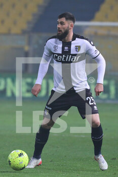 2022-01-21 - Elias Cobbaut of PARMA CALCIO in action during the Serie B match between Parma Calcio and Frosinone Calcio at Ennio Tardini on January 21, 2022 in Parma, Italy. - PARMA CALCIO VS FROSINONE CALCIO - ITALIAN SERIE B - SOCCER
