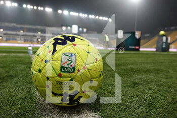 2022-01-21 - The ball of the Serie B match between Parma Calcio and Frosinone Calcio at Ennio Tardini on January 21, 2022 in Parma, Italy. - PARMA CALCIO VS FROSINONE CALCIO - ITALIAN SERIE B - SOCCER