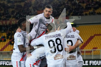 2022-01-23 - US Cremonese celebrates after scoring a goal of 1-1 - US LECCE VS US CREMONESE - ITALIAN SERIE B - SOCCER