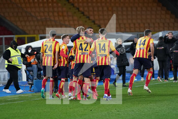 2022-01-23 - US Lecce celebrates after scoring a goal of 2-1 - US LECCE VS US CREMONESE - ITALIAN SERIE B - SOCCER