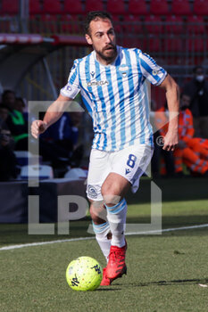 2022-02-12 - Marco Mancosu of Spal in action during the Serie B match between AC Monza vs Spal on February 12, 2022 at the U-Power Stadium in Monza - AC MONZA VS SPAL - ITALIAN SERIE B - SOCCER