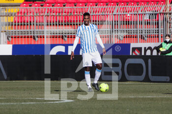 2022-02-12 - Elio Capradossi of Spal in action during the Serie B match between AC Monza vs Spal on February 12, 2022 at the U-Power Stadium in Monza - AC MONZA VS SPAL - ITALIAN SERIE B - SOCCER