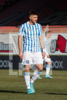2022-02-12 - Lorenzo Colombo of Spal in action during the Serie B match between AC Monza vs Spal on February 12, 2022 at the U-Power Stadium in Monza - AC MONZA VS SPAL - ITALIAN SERIE B - SOCCER