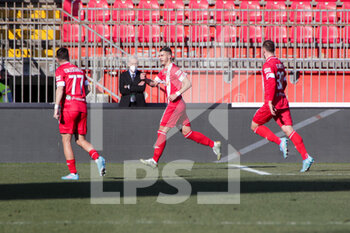 2022-02-12 - Dany Mota of AC Monza celebrate the first goal during the Serie B match between AC Monza vs Spal on February 12, 2022 at the U-Power Stadium in Monza - AC MONZA VS SPAL - ITALIAN SERIE B - SOCCER