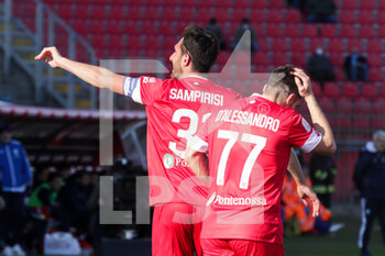2022-02-12 - Mario Sampirisi celebrate the second goal during the Serie B match between AC Monza vs Spal on February 12, 2022 at the U-Power Stadium in Monza - AC MONZA VS SPAL - ITALIAN SERIE B - SOCCER