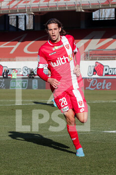 2022-02-12 - Andrea Colpani of AC Monza celebrate the fourth goal during the Serie B match between AC Monza vs Spal on February 12, 2022 at the U-Power Stadium in Monza - AC MONZA VS SPAL - ITALIAN SERIE B - SOCCER