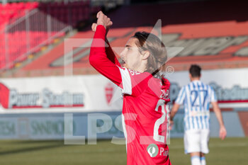 2022-02-12 - Andrea Colpani of AC Monza celebrate the fourth goal during the Serie B match between AC Monza vs Spal on February 12, 2022 at the U-Power Stadium in Monza - AC MONZA VS SPAL - ITALIAN SERIE B - SOCCER