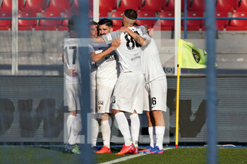 2022-02-13 - Gennaro Acampora  (Benevento Calcio) celebrates after scoring a goal of 0-1 - US LECCE VS BENEVENTO CALCIO - ITALIAN SERIE B - SOCCER