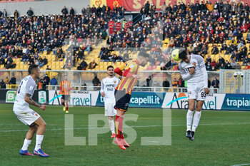 2022-02-13 - Massimo Coda (US Lecce) and Federico Barba (Benevento Calcio) - US LECCE VS BENEVENTO CALCIO - ITALIAN SERIE B - SOCCER