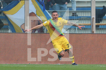 2022-02-19 - Anthony Partipilo of TERNANA CALCIO celebrates after scoring a goal during the Serie B match between Parma Calcio and Ternana Calcio at Ennio Tardini on February 19, 2022 in Parma, Italy. - PARMA CALCIO VS TERNANA CALCIO - ITALIAN SERIE B - SOCCER