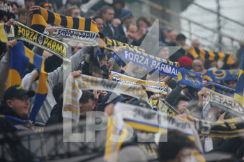 2022-02-19 - Fans of PARMA CALCIO during the Serie B match between Parma Calcio and Ternana Calcio at Ennio Tardini on February 19, 2022 in Parma, Italy. - PARMA CALCIO VS TERNANA CALCIO - ITALIAN SERIE B - SOCCER