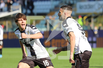 2022-02-26 - Gennaro Tutino of PARMA CALCIO celebrates after scoring a goal during the Serie B match between Parma Calcio and Spal at Ennio Tardini on February 26, 2022 in Parma, Italy. - PARMA CALCIO VS SPAL - ITALIAN SERIE B - SOCCER