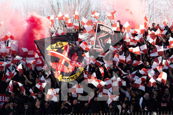 2022-02-27 - Monza fans during the Serie B match between Monza and Lecce at U Power Stadium on February 27, 2022 in Monza, Italy. - AC MONZA VS US LECCE - ITALIAN SERIE B - SOCCER