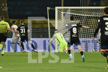 2022-03-02 - George Puscas (Pisa) scores the goal of 1-0 - AC PISA VS FC CROTONE - ITALIAN SERIE B - SOCCER
