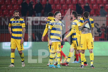 2022-03-02 - Players of PARMA CALCIO react during the Serie B match between AC Monza and Parma Calcio at U-Power Stadium on March 2, 2022 in Monza, Italy. - AC MONZA VS PARMA CALCIO - ITALIAN SERIE B - SOCCER