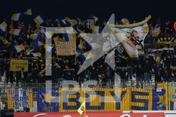 2022-03-02 - Fans of PARMA CALCIO during the Serie B match between AC Monza and Parma Calcio at U-Power Stadium on March 2, 2022 in Monza, Italy. - AC MONZA VS PARMA CALCIO - ITALIAN SERIE B - SOCCER