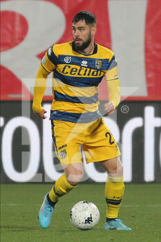2022-03-02 - Elias Cobbaut of PARMA CALCIO in action during the Serie B match between AC Monza and Parma Calcio at U-Power Stadium on March 2, 2022 in Monza, Italy. - AC MONZA VS PARMA CALCIO - ITALIAN SERIE B - SOCCER