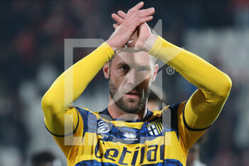 2022-03-02 - Andrea Rispoli of PARMA CALCIO during the Serie B match between AC Monza and Parma Calcio at U-Power Stadium on March 2, 2022 in Monza, Italy. - AC MONZA VS PARMA CALCIO - ITALIAN SERIE B - SOCCER