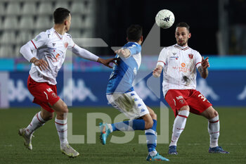2022-03-01 - Gianmaria Zanandrea (AC Perugia Calcio 1905) in action - BRESCIA CALCIO VS AC PERUGIA - ITALIAN SERIE B - SOCCER