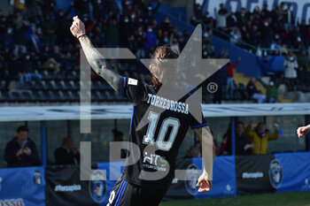 2022-03-20 - Ernesto Torregrossa (Pisa) celebrates afte the goal of 1-0 - AC PISA VS AS CITTADELLA - ITALIAN SERIE B - SOCCER