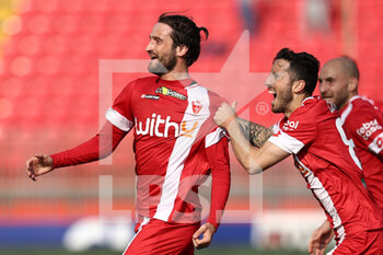 2022-03-19 - Andrea Barberis (AC Monza) celebrates after scoring his side's first goal of the match - AC MONZA VS FC CROTONE - ITALIAN SERIE B - SOCCER