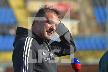 2022-04-18 - Head coach of Pisa Luca D'Angelo during an interview before the beginning of the match - AC PISA VS COMO 1907 - ITALIAN SERIE B - SOCCER
