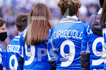 2022-04-25 - Kids with Andrea Caracciolo t-shirt - BRESCIA CALCIO VS SPAL - ITALIAN SERIE B - SOCCER
