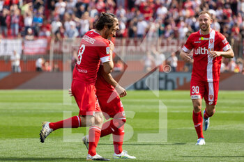 2022-04-30 - Dany Mota of AC Monza celebrates after scoring their third goal during the Serie B match between Ac Monza and Benevento at U Power Stadium on April 30, 2022 in Monza, Italy. - AC MONZA VS BENEVENTO CALCIO - ITALIAN SERIE B - SOCCER