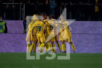 2022-02-23 - Gabriel Charpertier Frosinone celebrate a gol 1-0  - FROSINONE VS REGGINA - ITALIAN SERIE B - SOCCER