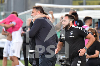 2022-05-21 - Head coach of Pisa Luca D'Angelo celebrate at the end of the match - PLAY OFF - AC PISA VS BENEVENTO CALCIO - ITALIAN SERIE B - SOCCER