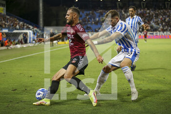 14/08/2022 - Luigi Canotto of Reggina competes for the ball with Raffaele Celia of Spal during Spal vs Reggina, 1° Serie BKT 2022-23 game at Paolo Mazza stadium in Ferrara, Italy, on August 14, 2022. - SPAL VS REGGINA 1914 - SERIE B - CALCIO