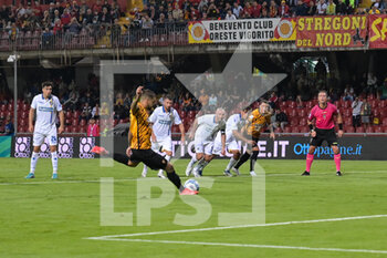 2022-08-28 - Take the penalty Francesco Forte (88) Benevento Calcio
during the Italian Soccer Serie B 2022/2023 match between Benevento vs Frosinone on August 28, 2022 at the Stadium Ciro Vigorito in Benevento Italy - BENEVENTO CALCIO VS FROSINONE CALCIO - ITALIAN SERIE B - SOCCER