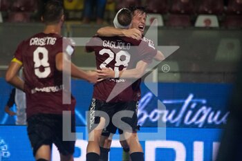 2022-08-28 - Fabbian Reggina celebrates a gol 1-0 - REGGINA 1914 VS FC SUDTIROL - ITALIAN SERIE B - SOCCER