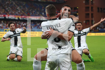 2022-09-03 - Nahuel Estevez (Parma Calcio) celebrates after scoring a goal - GENOA CFC VS PARMA CALCIO - ITALIAN SERIE B - SOCCER