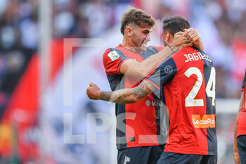 2022-09-17 - Manolo Portanova  and Filip Wojciech Jagiello (Genoa) celebrates after scoring a goal - GENOA CFC VS MODENA FC - ITALIAN SERIE B - SOCCER