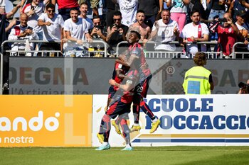 2022-10-15 - Zito Andre Sebastiao Luvumbo of Cagliari Calcio, Esultanza, Joy After scoring goal, - CAGLIARI CALCIO VS BRESCIA CALCIO - ITALIAN SERIE B - SOCCER