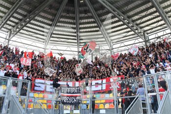 2022-10-22 - FROSINONE, ITALY - October 22 : Supportes of Bari during Italian Serie B soccer match between  Frosinone and Bari at Stadio Benito Stirpe on October 22,2022  in Frosinone Italy - FROSINONE CALCIO VS SSC BARI - ITALIAN SERIE B - SOCCER