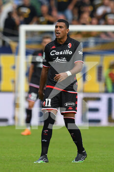2022-10-22 - FROSINONE, ITALY -  October 22 :  Walid Cheddira of  Bari gestures  during the  Serie B  soccer match between  Frosinone and Bari Stadio Benito Stirpe on October 22,2022 in Frosinone Italy  - FROSINONE CALCIO VS SSC BARI - ITALIAN SERIE B - SOCCER