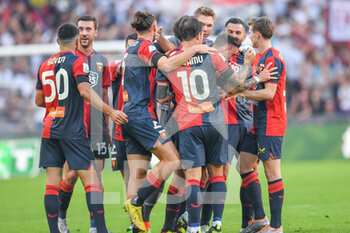 2022-10-29 - team Genoa celebrates after scoring a goal 1 -0 - GENOA CFC VS BRESCIA CALCIO - ITALIAN SERIE B - SOCCER