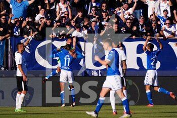 2022-11-05 - Florian Aye (Brescia FC) celebrates the goal with his mate - BRESCIA CALCIO VS ASCOLI CALCIO - ITALIAN SERIE B - SOCCER