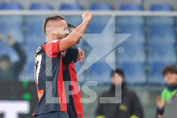 2022-12-08 - George Alexandru Puscas and Mattia Aramu (Genoa) celebrates after scoring a goal 2 - 0 - GENOA CFC VS FC SUDTIROL - ITALIAN SERIE B - SOCCER