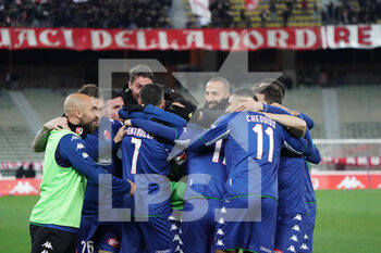 2022-02-22 - SSC Bari esulta dopo aver segnato il gol del 1-0 - BARI VS PICERNO - ITALIAN SERIE C - SOCCER