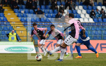 2022-03-27 - Matteo Luigi Brunori (9) Palermo F.C. realizza il rigore del 1-1 - PAGANESE VS PALERMO - ITALIAN SERIE C - SOCCER