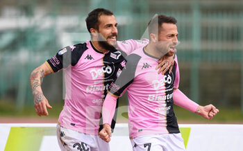 2022-03-27 - Nicola Valente (30) Palermo F.C. esulta dopo aver messo a segno il goal del 2-2 - PAGANESE VS PALERMO - ITALIAN SERIE C - SOCCER