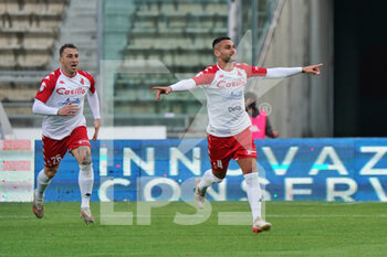 2022-04-10 - Mattia Maita (SSC Bari) celebrates after scoring a goal - BARI VS AVELLINO - ITALIAN SERIE C - SOCCER