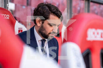 2022-05-04 - Pro Patria communication manager Nicolò Ramella before warm up the Lega Pro 2021-2022 match between Triestina and Pro Patria on May 4, 2022 at Nereo Rocco Stadium in Trieste, Italy - TRIESTINA VS PRO PATRIA - ITALIAN SERIE C - SOCCER