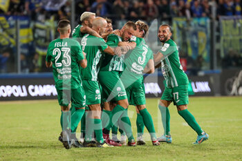 2022-09-24 - Monopoli players joy as Carlo De Risio (Monopoli) scored a goal for his team - MONOPOLI VS CERIGNOLA - ITALIAN SERIE C - SOCCER