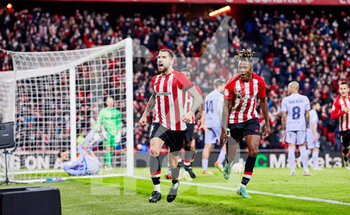 2022-01-20 - Inigo Martinez of Athletic Club celebrates his goal with Inaki Williams during the Spanish Cup, Copa del Rey, round of 16 football match between Athletic Club and FC Barcelona on January 20, 2022 at San Mames stadium in Bilbao, Spain - ATHLETIC CLUB VS FC BARCELONA - SPANISH CUP - SOCCER